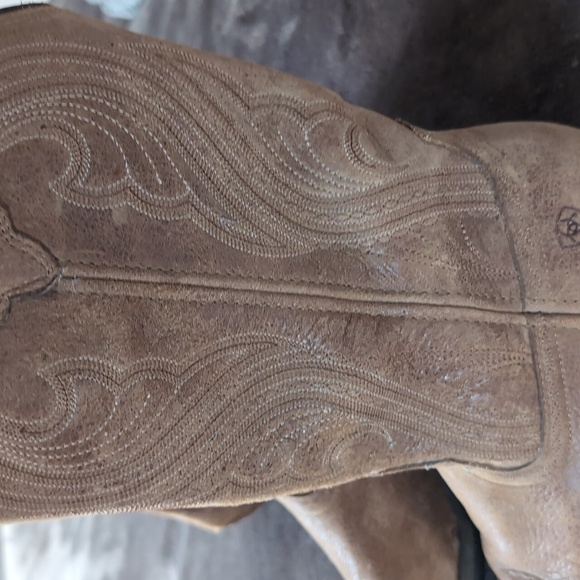 Ariat Brown Leather Western Heeled Boots - Picture 13 of 14